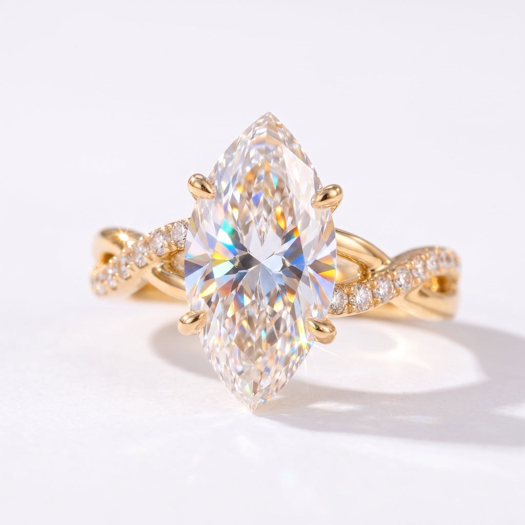 The Eternal Marquise™ Twist Diamond Ring – Elegant Lab-Grown Diamond Ring With Timeless Sparkle Last Day Sale-90% OFF🔥