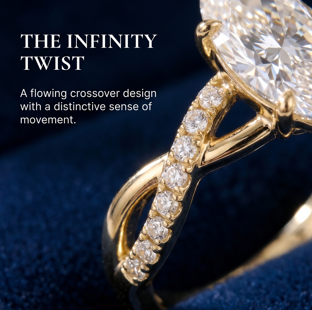 The Eternal Marquise™ Twist Diamond Ring – Elegant Lab-Grown Diamond Ring With Timeless Sparkle Last Day Sale-90% OFF🔥