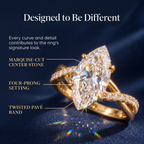 The Eternal Marquise™ Twist Diamond Ring – Elegant Lab-Grown Diamond Ring With Timeless Sparkle Last Day Sale-90% OFF🔥
