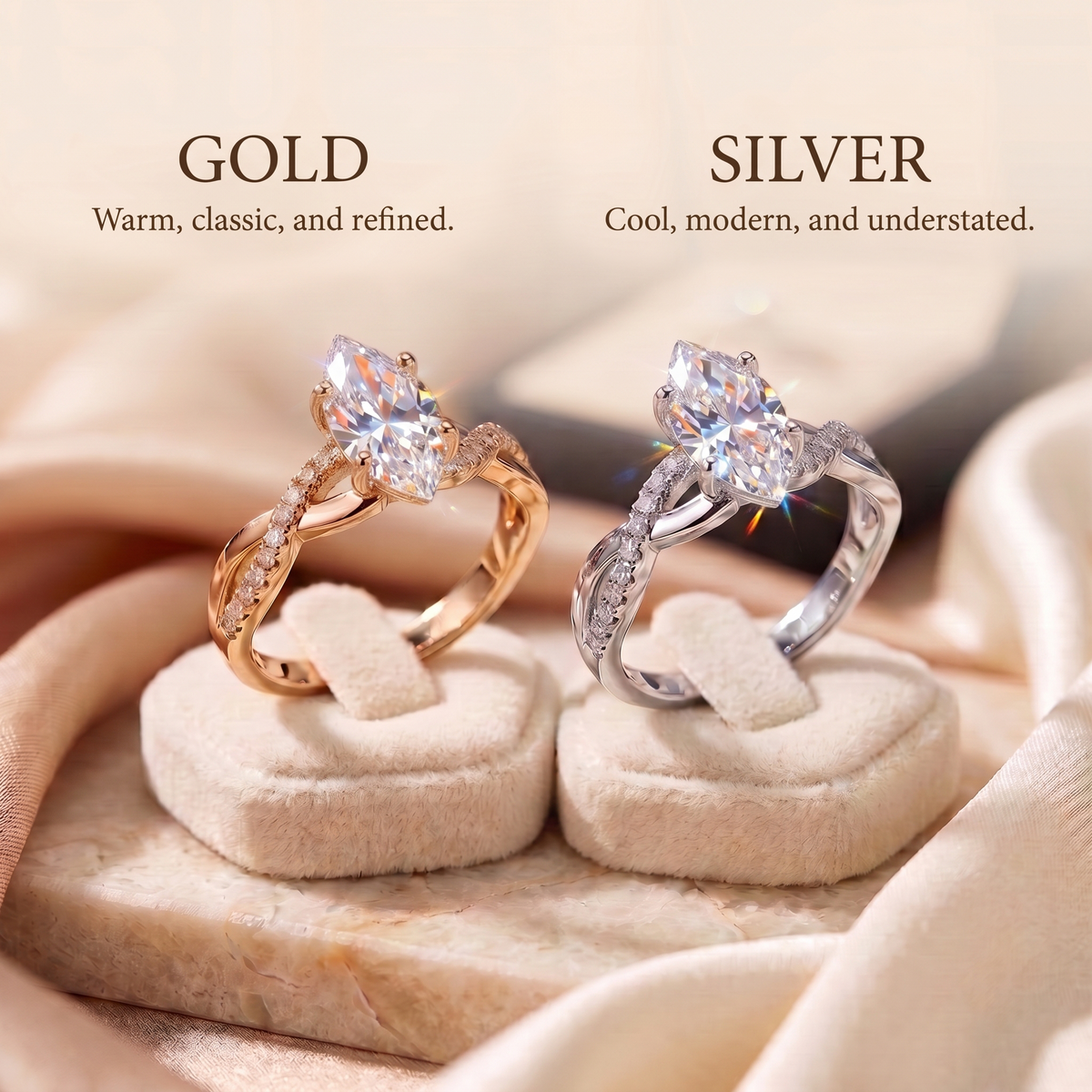 The Eternal Marquise™ Twist Diamond Ring – Elegant Lab-Grown Diamond Ring With Timeless Sparkle Last Day Sale-90% OFF🔥