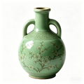 Turquoise Blossom and Lantern Amphora Vase