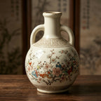 Ivory Figural Blossom Amphora Vase