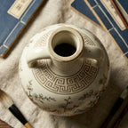 Ivory Figural Blossom Amphora Vase