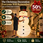 ✨Last Day 50% OFF✨Giant Inflatable Christmas Snowman Decoration – 8FT Light Up Outdoor Holiday Yard Decor For A Magical Christmas Display
