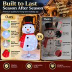 ✨Last Day 50% OFF✨Giant Inflatable Christmas Snowman Decoration – 8FT Light Up Outdoor Holiday Yard Decor For A Magical Christmas Display