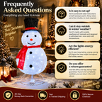 ✨Last Day 50% OFF✨Giant Inflatable Christmas Snowman Decoration – 8FT Light Up Outdoor Holiday Yard Decor For A Magical Christmas Display