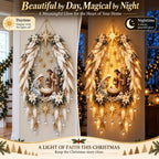 ✨Last Day 50% OFF✨✨👼 3D Heavenly Angel Wings Nativity Light✨ – Lighted Christmas Wall Decor