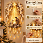 ✨Last Day 50% OFF✨✨👼 3D Heavenly Angel Wings Nativity Light✨ – Lighted Christmas Wall Decor