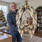 ✨Last Day 50% OFF✨✨👼 3D Heavenly Angel Wings Nativity Light✨ – Lighted Christmas Wall Decor