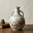 Antique White Narrative Blossom Amphora Vase