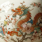 Antique Ivory Dragon and Figural Amphora Vase