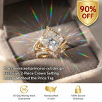 🔥 LAST DAY — 90% OFF 🔥 The Eternal Crown Princess Ring Set — The Ultimate Anniversary & Everyday Luxury Upgrade